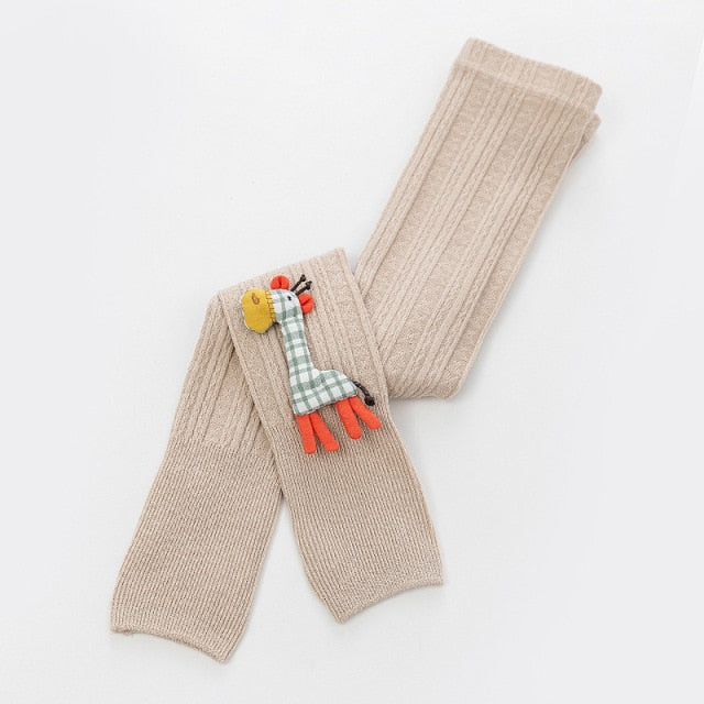 1 to 8 Years Spring Autum Cute Deer Girl Trousers High Quality Cotton Girls' Leggings Soft Knitted Pants for Children's Legging