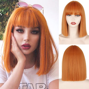 Long Straight Wine Red Wig With Bangs Synthetic Hair Wigs Bang With Wig For Women Wine Red Heat Resistant Wigs