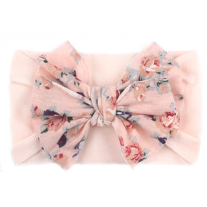 New Bohemia Elastic Printed Flower Kids Headband Newborn Infant Knot Bows Headwraps Baby Girls Headwear Cute Gifts Photo Props