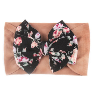 New Bohemia Elastic Printed Flower Kids Headband Newborn Infant Knot Bows Headwraps Baby Girls Headwear Cute Gifts Photo Props
