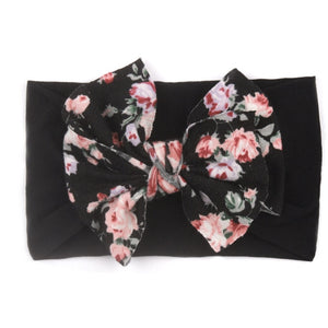 New Bohemia Elastic Printed Flower Kids Headband Newborn Infant Knot Bows Headwraps Baby Girls Headwear Cute Gifts Photo Props