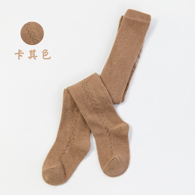 Spain Girls Stocking 2021 Spring Summer  Tight For Toddler Baby Hollow Infant Ribbed Tights Babies Pantyhose