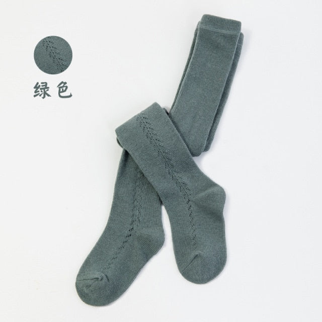Spain Girls Stocking 2021 Spring Summer  Tight For Toddler Baby Hollow Infant Ribbed Tights Babies Pantyhose