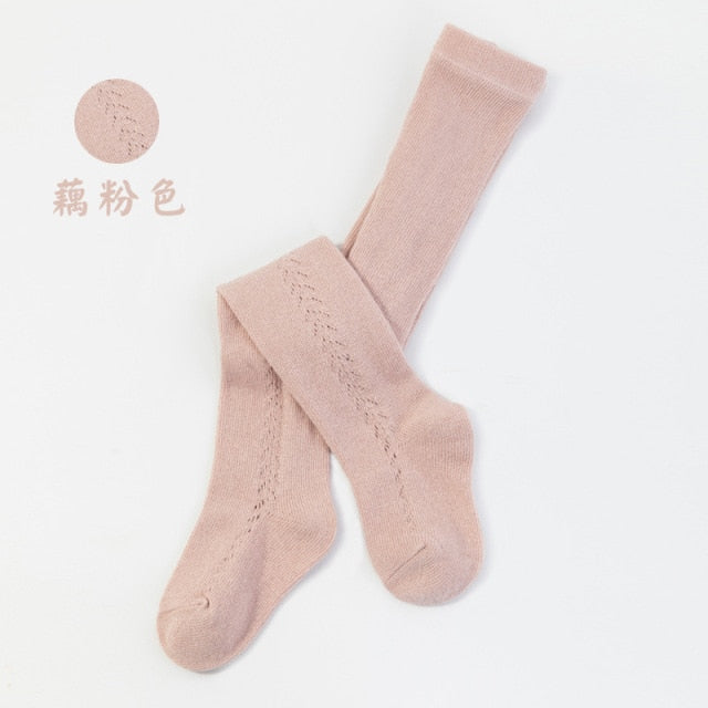 Spain Girls Stocking 2021 Spring Summer  Tight For Toddler Baby Hollow Infant Ribbed Tights Babies Pantyhose