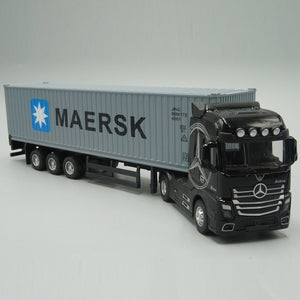 1:50 Diecast Metal Model Toy Container truck Pull Back With Sound & Light