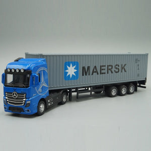 1:50 Diecast Metal Model Toy Container truck Pull Back With Sound & Light