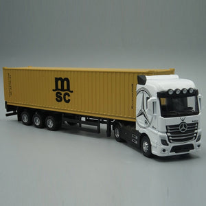 1:50 Diecast Metal Model Toy Container truck Pull Back With Sound & Light