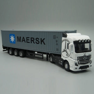 1:50 Diecast Metal Model Toy Container truck Pull Back With Sound & Light