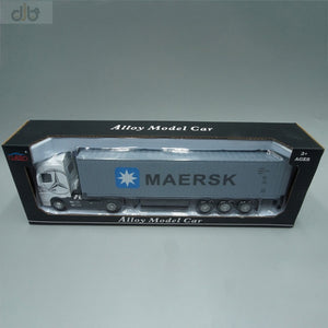 1:50 Diecast Metal Model Toy Container truck Pull Back With Sound & Light