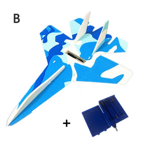 DIY Foam Glider Slingshot Airplane Model Toys for Children Boys Outdoor Interactive Game Assembled Rubber Band Aircraft Game