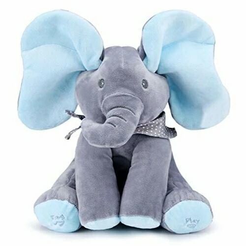 Robots Pet Elephant Electric Toys Ears Move Music Baby Animal Hide And Seek Cat Soothing Doll Elephant Dog Rabbit Plush Toy Kids