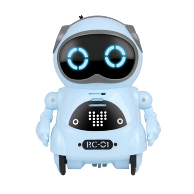 RC Pocket Robot Talking Interactive Dialogue Voice Recognition Record Singing Dancing Telling Story Mini RC Robot Toys Gift