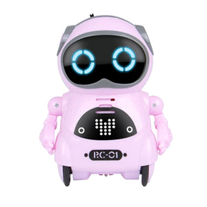 RC Pocket Robot Talking Interactive Dialogue Voice Recognition Record Singing Dancing Telling Story Mini RC Robot Toys Gift