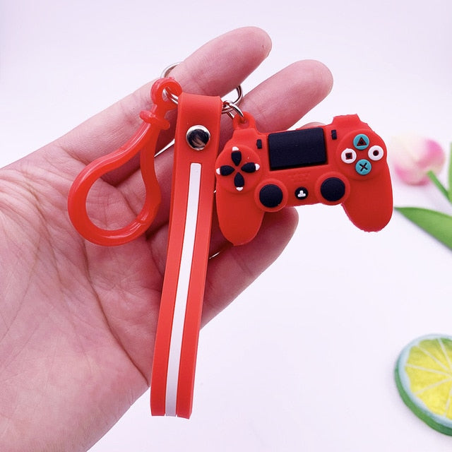 Creative Video Game Handle Keychain Simulation Joystick Model Key Chain Ring Pendant Men Women Couple Key Holder Trinket Gift