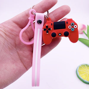 Creative Video Game Handle Keychain Simulation Joystick Model Key Chain Ring Pendant Men Women Couple Key Holder Trinket Gift