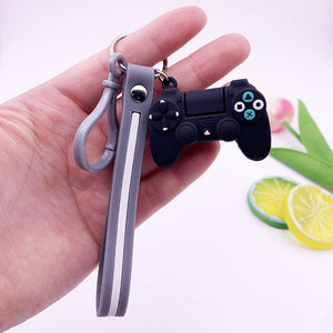 Creative Video Game Handle Keychain Simulation Joystick Model Key Chain Ring Pendant Men Women Couple Key Holder Trinket Gift