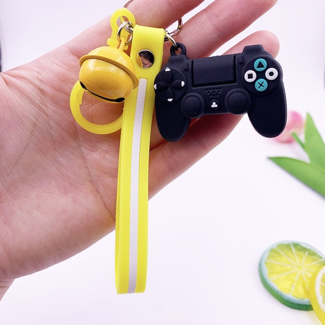 Creative Video Game Handle Keychain Simulation Joystick Model Key Chain Ring Pendant Men Women Couple Key Holder Trinket Gift