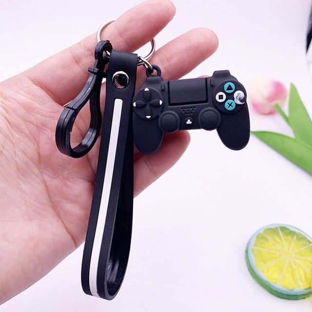 Creative Video Game Handle Keychain Simulation Joystick Model Key Chain Ring Pendant Men Women Couple Key Holder Trinket Gift