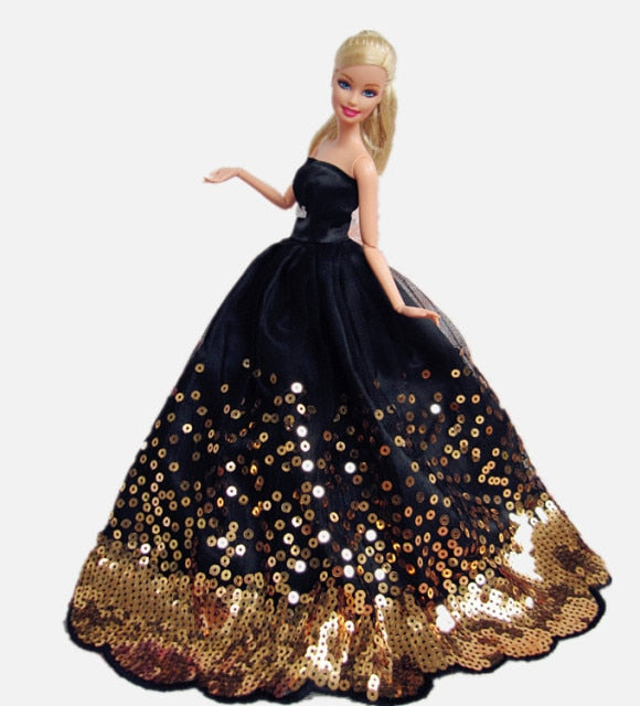 case for barbie doll clothes Princess dress trailing wedding bride marriage dress for barbie accessories toys house ornaments
