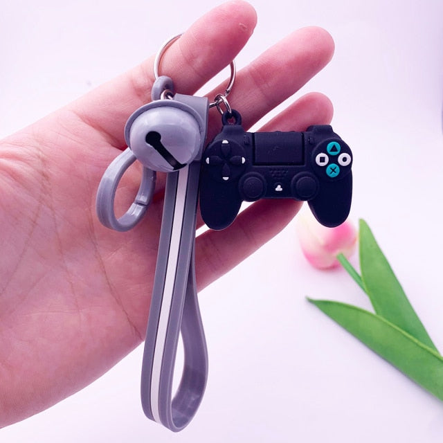 Creative Video Game Handle Keychain Simulation Joystick Model Key Chain Ring Pendant Men Women Couple Key Holder Trinket Gift