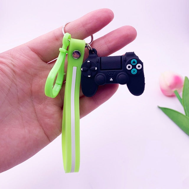 Creative Video Game Handle Keychain Simulation Joystick Model Key Chain Ring Pendant Men Women Couple Key Holder Trinket Gift
