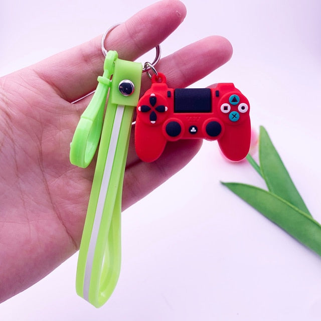 Creative Video Game Handle Keychain Simulation Joystick Model Key Chain Ring Pendant Men Women Couple Key Holder Trinket Gift