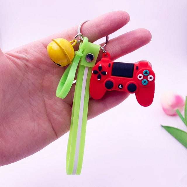 Creative Video Game Handle Keychain Simulation Joystick Model Key Chain Ring Pendant Men Women Couple Key Holder Trinket Gift