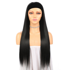 Silky Straight Lace Front Wig Synthetic Natural Black For Black Women Cosplay Glueless Long Heat Resistant Daily Wig Baby Hair