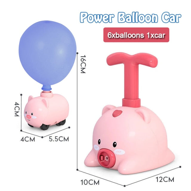 NEW Power Balloon Launch Tower Toy Puzzle Fun Education Inertia Air Power Balloon Car  Science Experimen Toy for Children Gift