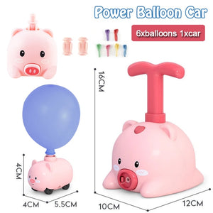 NEW Power Balloon Launch Tower Toy Puzzle Fun Education Inertia Air Power Balloon Car  Science Experimen Toy for Children Gift
