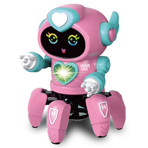 Dance Music 6 Claws Robot Octopus Spider Robots Vehicle Birthday Gift Toys For Children Kids Early Education Baby Toy Boys Girls