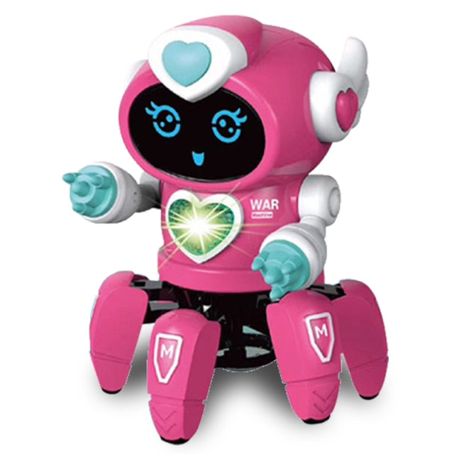 Dance Music 6 Claws Robot Octopus Spider Robots Vehicle Birthday Gift Toys For Children Kids Early Education Baby Toy Boys Girls
