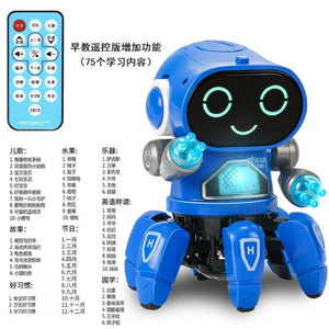 Dance Music 6 Claws Robot Octopus Spider Robots Vehicle Birthday Gift Toys For Children Kids Early Education Baby Toy Boys Girls