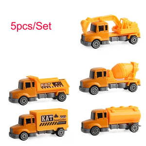 5/6pcs Alloy Diecast Engineering Car Models Fire Fighting Truck Toys for Children Kids Vehicle Toys Gift Excavator Tractor Toy
