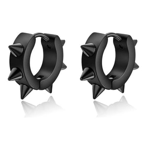 New Popular 1Pair Stainless Steel Ear Stud/Ear Clip Dangle Earrings For Men/Women Punk Black Piercing Fake Earrings Jewelry Gift