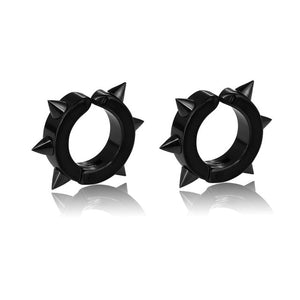 New Popular 1Pair Stainless Steel Ear Stud/Ear Clip Dangle Earrings For Men/Women Punk Black Piercing Fake Earrings Jewelry Gift