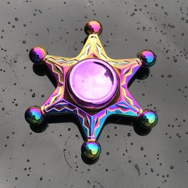 Rainbow Metal Finger Spinner R118 Bearing Spinner Toy Adult Toys for Children Raytheon Mushroom 60-65mm Fidget Spinner 2019