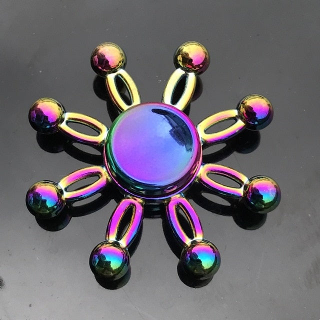 Rainbow Metal Finger Spinner R118 Bearing Spinner Toy Adult Toys for Children Raytheon Mushroom 60-65mm Fidget Spinner 2019