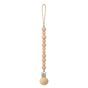 Baby Pacifier Clips Silicone Beads Wooden Ring Pacifier Chain Infant Nipple Appease Soother Chain Clips Dummy Holder Nipple Clip