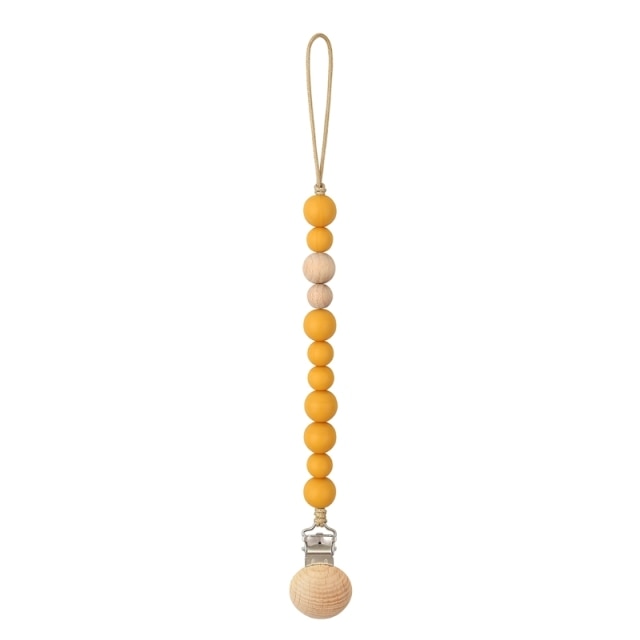 Baby Pacifier Clips Silicone Beads Wooden Ring Pacifier Chain Infant Nipple Appease Soother Chain Clips Dummy Holder Nipple Clip