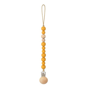 Baby Pacifier Clips Silicone Beads Wooden Ring Pacifier Chain Infant Nipple Appease Soother Chain Clips Dummy Holder Nipple Clip