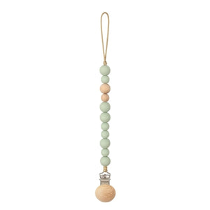 Baby Pacifier Clips Silicone Beads Wooden Ring Pacifier Chain Infant Nipple Appease Soother Chain Clips Dummy Holder Nipple Clip