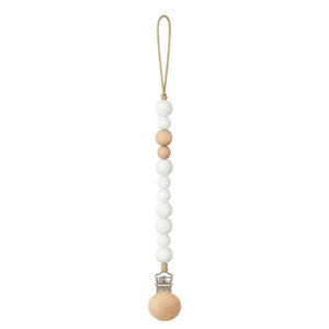 Baby Pacifier Clips Silicone Beads Wooden Ring Pacifier Chain Infant Nipple Appease Soother Chain Clips Dummy Holder Nipple Clip