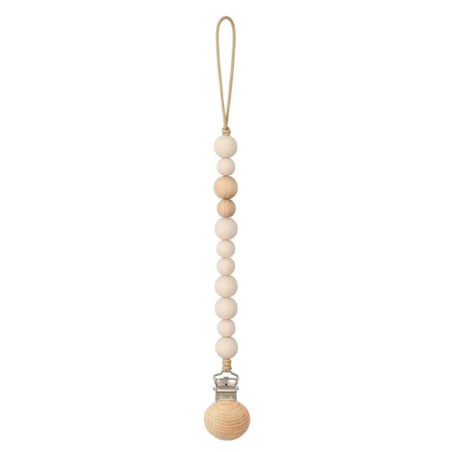 Baby Pacifier Clips Silicone Beads Wooden Ring Pacifier Chain Infant Nipple Appease Soother Chain Clips Dummy Holder Nipple Clip