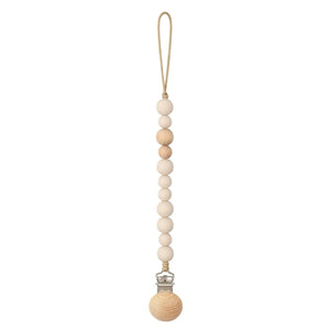 Baby Pacifier Clips Silicone Beads Wooden Ring Pacifier Chain Infant Nipple Appease Soother Chain Clips Dummy Holder Nipple Clip