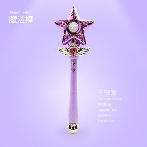 Electric Flashing Sounding Magic Stick Girls Toy Cosplay Sailor Moon Princess Magician Music Magic Sword Pretend Play Kids Toy