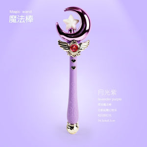 Electric Flashing Sounding Magic Stick Girls Toy Cosplay Sailor Moon Princess Magician Music Magic Sword Pretend Play Kids Toy