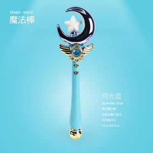 Electric Flashing Sounding Magic Stick Girls Toy Cosplay Sailor Moon Princess Magician Music Magic Sword Pretend Play Kids Toy
