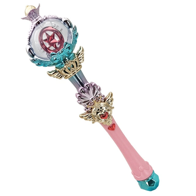 Electric Flashing Sounding Magic Stick Girls Toy Cosplay Sailor Moon Princess Magician Music Magic Sword Pretend Play Kids Toy