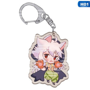 11 Style Fashion Anime Genshin Impact Zhongli Diluc Venti Paimon Keychain Base Acrylic Stands Keyring Gift For Fans